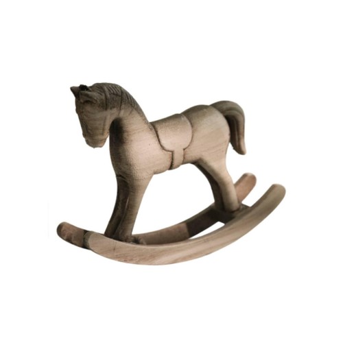 Wooden rocking horse - rocking,
