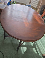 Antique Edwardian oval oak