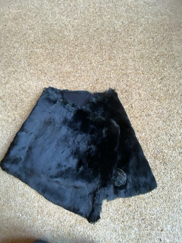 Genuine vintage black fur - black,