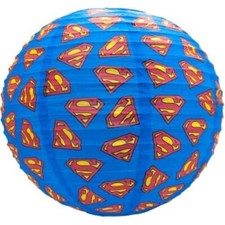 Superman Official Paper Light Shade 30cm In Diameter Childrens Kids Boys Bedroom