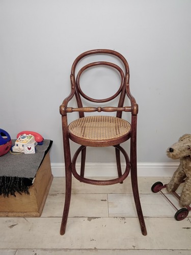 Thonet bentwood cane highchair - thonet,