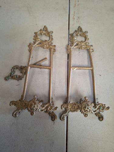 Vintage brass easel - vintage,