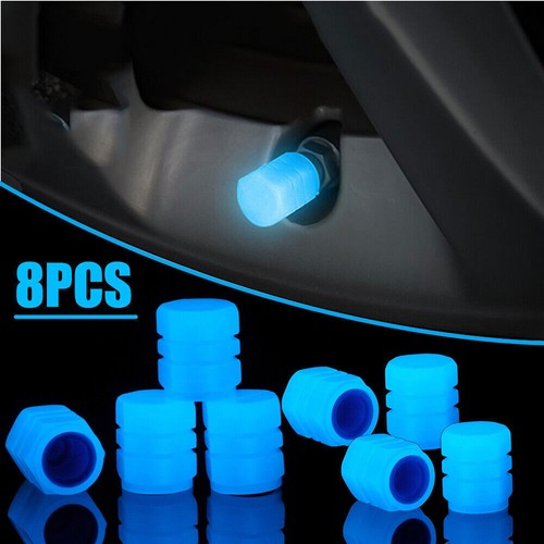 Blue tire valve caps car - 8x,