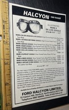 Advertisement for Ford Halcyon Motorcycle Goggles Ad#569