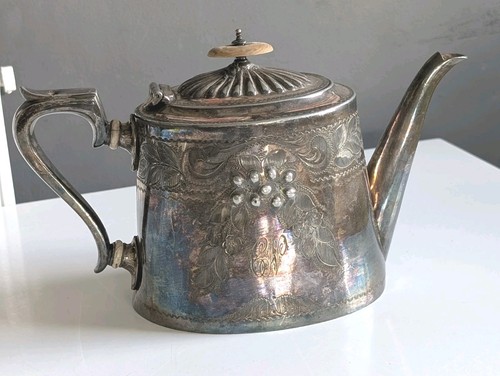 Victorian silver teapot - victorian,