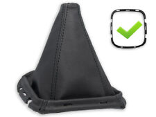 PER NISSAN NAVARA D40 2005-2009 CUFFIA LEVA CAMBIO PELLE NERA + TELAIO