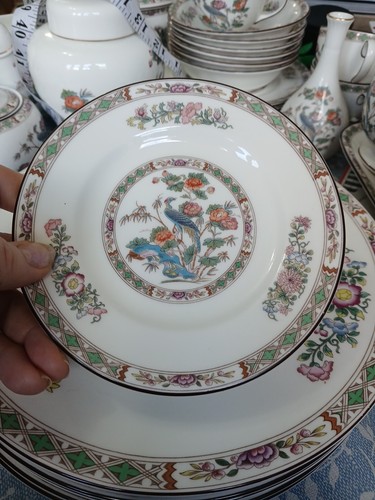 New kutani crane tea plates - tea,