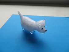 White Cute Sottish Terrier by Langham Glass Norfolk Excellent condition