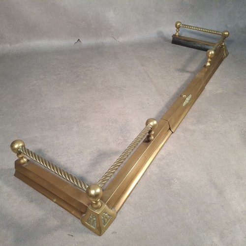 Vintage brass fire fender - vintage,