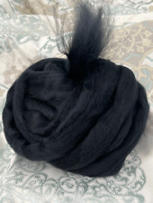 Black Wool Roving, Merino Wool, Shep's Wool Black, Black Roving, felting, Top