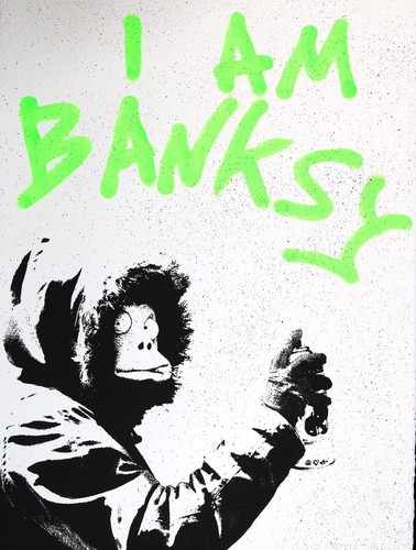 Tchewy22 signed banksy - am, +