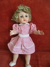  ROSEBUD HARD PLASTIC GIRL DOLL 32CM SLEEPING EYES 1950'S ENGLISH DOLL