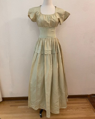Vintage 30s 40s taffeta - taffeta, gown