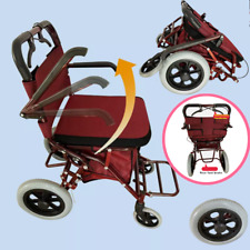 Sholley Trolley 4 Wheeled Foldable Walking Aid Shopping Cart Mobility Walker