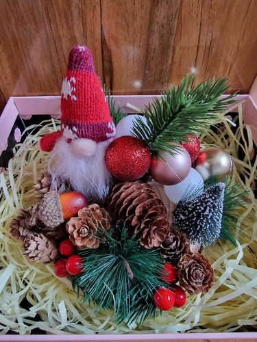 Christmas ornaments table