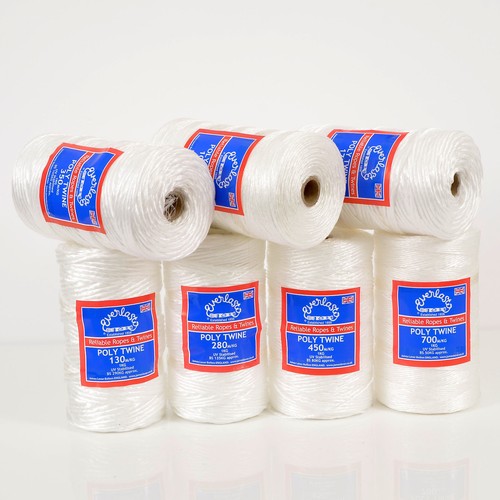 White polypropylene polytwine - white,