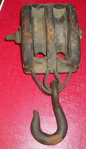 Antique vintage double - vintage, double-sheave