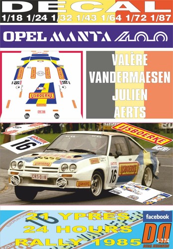 Decal opel manta 400 - decal,