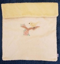 Morlands Glastonbury Vintage Pram Cover Blanket 21x28" cream yellow bird flower