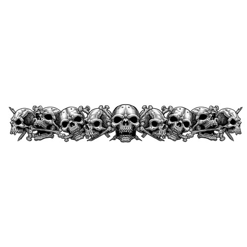 Skull necklace sticker - necklace,