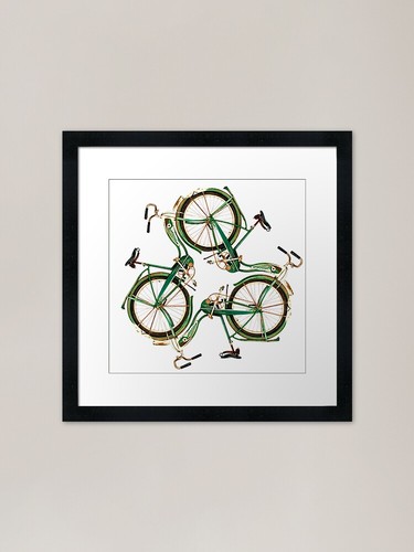 Tri bike framed art print - framed,