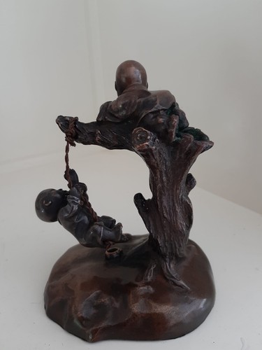Old bronze japanese okimono - bronze,