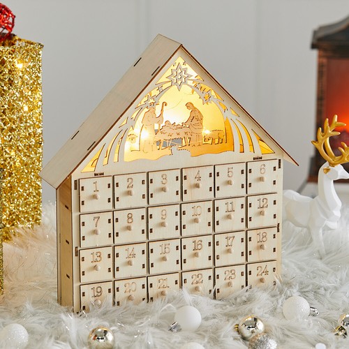 Wooden christmas advent - wooden,