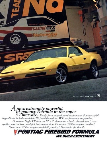 1987 pontiac firebird - 1987, formula