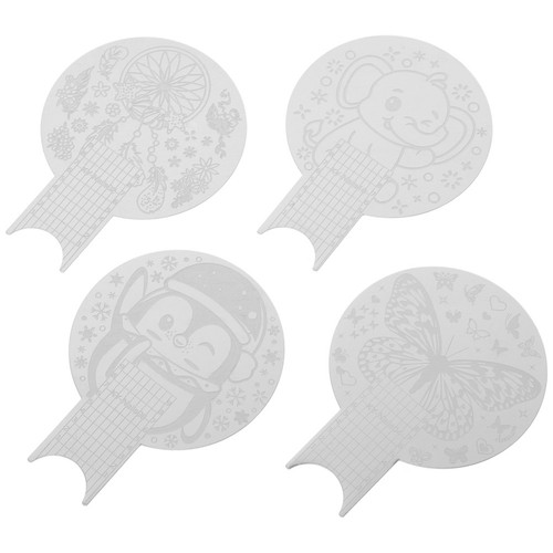 4pcs nail stamping - 4pcs, set