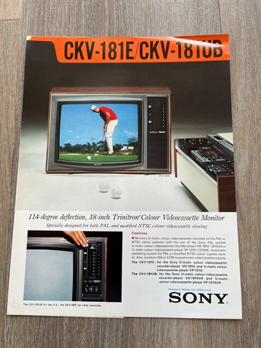 Vintage sony colour brochure - sony,