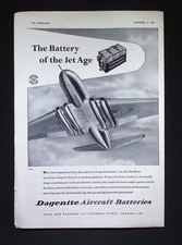Original 1953 Advert Dagenite Aircraft Batteries de Havilland Comet