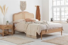 Birlea Leonie Rattan Bed Frame - Oak - Double, Kingsize & Superking