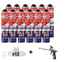 POLYNOR PRO 750ml PUR spray insulation insulation insulation foam (gun) 12 pcs + gun