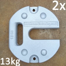 2 x 13kg Cast Iron Gazebo