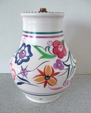 POOLE POTTERY FLORAL LAMP BASE