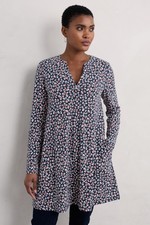 Seasalt Women's Regular Wreathe Jersey Tunic Feather Marks Maritime