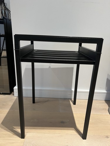 Ikea black metal side - ikea,