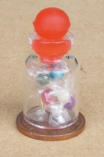 Dolls house glass jar - dolls, of