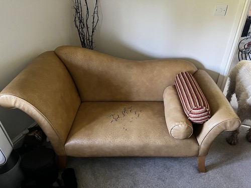 Bespoke chaise sofa cream gold - chaise,