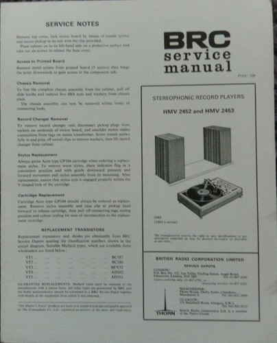 Hmv 2452 2453 - 2452, stereo