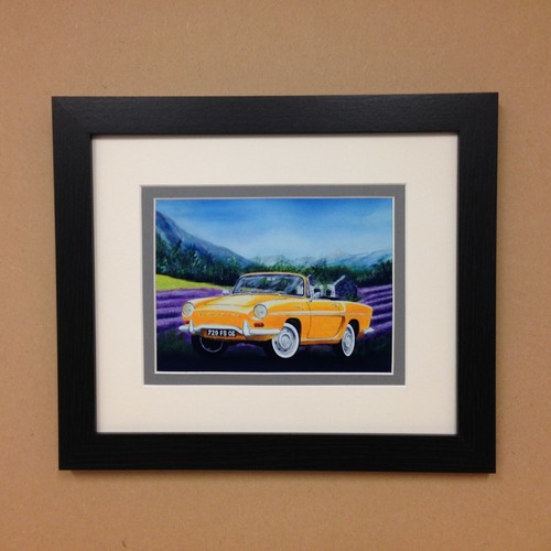 Framed print featuring renault - print,