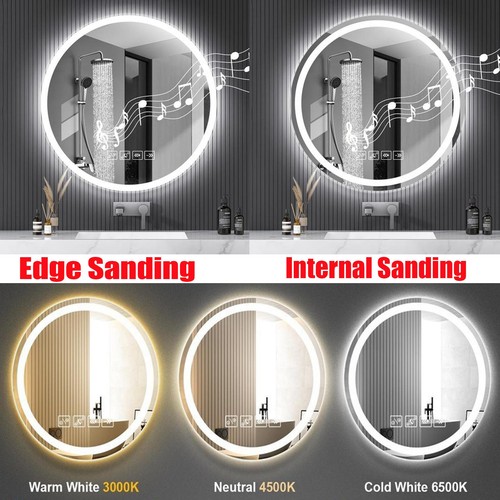 Bathroom round led mirror with - bathroom,