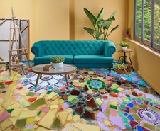 3D Yellow Brick 662 Floor WallPaper Murals Wall Print Decal UK Zoe