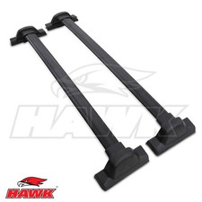 BLACK ALUMINIUM ROOF RAIL RACK BARS PAIR FOR HONDA CR-V MK4 2012-2016