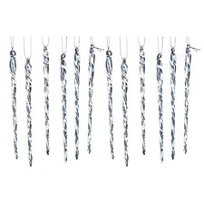 Clear Transparent Twisted Icicle Christmas Tree Hanging Pendant Bauble Ornaments