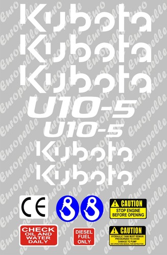 Decal sticker set kubota - decal,
