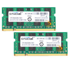 Crucial Kits 2X 4GB 2RX8 PC2-6400S DDR2-800MHz DDR2 200pin SODIMM Laptop Memory^