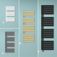 Prefilled Thermostatic Electric Designer Heated Towel Rail Flat Panel Warmer Rad