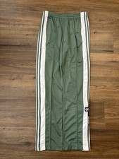 Adidas Adibreak Poppers Trackpants - Olive Green/White - UK 8