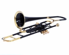 Trombone Valve Trombone Jazz Brass Band Music Instrument Black Golden Polish